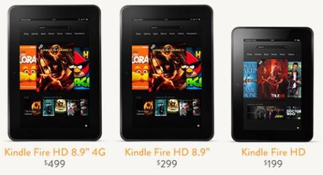 Цены на Amazon Kindle Fire HD