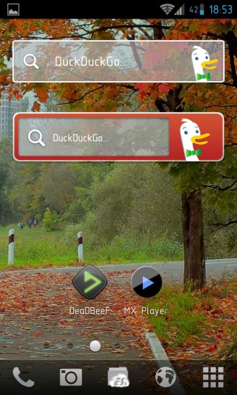 Виджеты DuckDuckGo Search & Stories