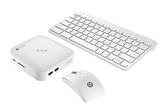 HP Chromebox with keyboard and mouse